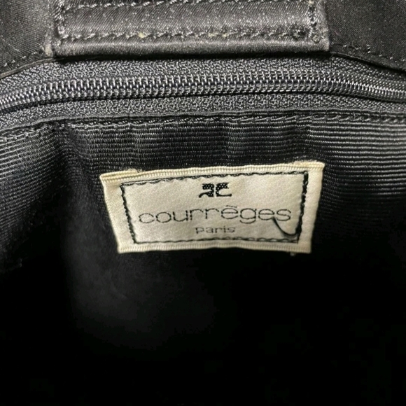 🇨🇵 Courreges Paris vintage small black canvas tote 🇨🇵 - Picture 4 of 7